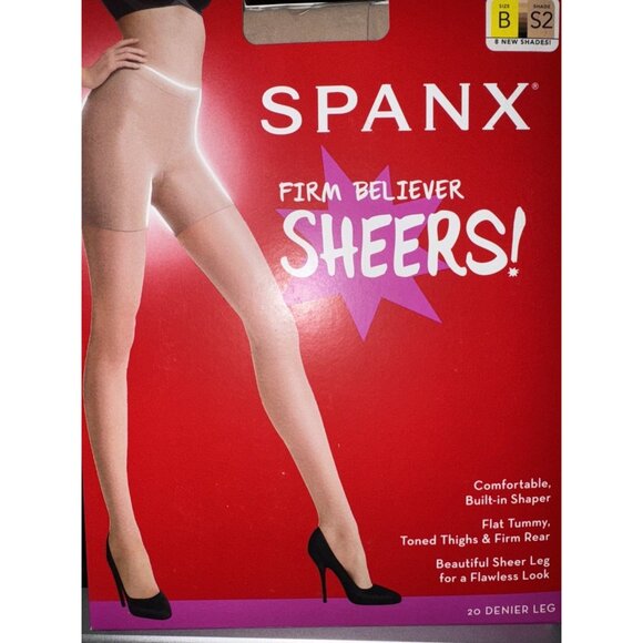 6 pairs of Spanx 5 Firm Believer  Size: B Shade: S2  1 Sheers leg support Nude1 - Picture 2 of 5